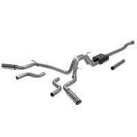 Flowmaster American Thunder Cat-Back Exhaust System - 3 in Diameter - Dual Rear/Side Exit - 3-1/2 in Polished Tips - Ford Fullsize Truck 2021-22