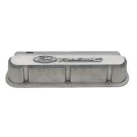 Ford Racing Slant-Edge Tall Valve Cover - Baffled - Breather Hole - Raised Ford Racing Logo - Small Block Ford (Pair)