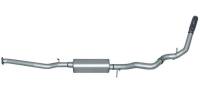 Gibson Swept Side Cat-Back Exhaust System - 3 in Tailpipe - 3-1/2 in Tips - Stainless - Aluminized - Small Block Chevy - GM Fullsize Truck 2002-07