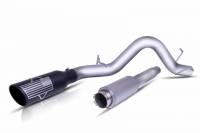 Gibson Patriot Series Cat-Back Exhaust System - 4 in Diameter - Single Side Exit - 6 in Black Tip - Stainless - Ford Fullsize Truck 2020