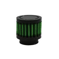 Green Filter - Green Filter Clamp-On Round Breather - 1 in OD Tube - Reusable - Black