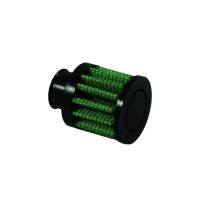 Green Filter Clamp-On Round Breather - 0.59 in OD Tube - Black