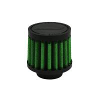 Green Filter Clamp-On Round Breather - 0.75 in OD Tube - Black