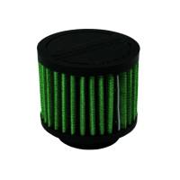 Green Filter Clamp-On Round Breather - 1.38 in OD Tube - Black