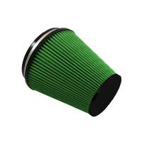 Green Filter Conical Air Filter Element - 7.5 in Diameter Base - 4.75 in Diameter Top - 8 in Tall - 6 in Flange - Green