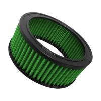 Air Filter Elements - Universal Round Clamp-On Air Filters - Green Filter - Green Filter Round Air Filter Element - 6.33 in Diameter - 2.48 in Tall - Green