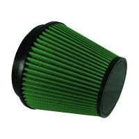 Air & Fuel Delivery - Green Filter - Green Filter Conical Air Filter Element - 7.5 in Diameter Base - 4.75 in Diameter Top - 6.5 in Tall - 6 in Flange - Green