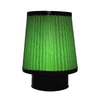Green Filter Conical Air Filter Element - 6 in Diameter Base - 4.75 in Diameter Top - 6 in Tall - 3.5 in Flange - Green