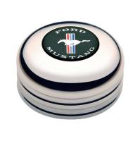 GT Performance GT3 Horn Button - Ford Mustang Logo - Polished - 3-Bolt Steering Wheels