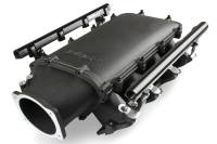 Holley EFI Ultra Lo-Ram Intake Manifold - 105 mm Throttle Body Flange - Multi Port - Black - GM LS-Series