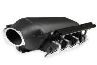 Holley EFI LS3 Low-Ram Intake Manifold - 105 mm Throttle Body Flange - Tunnel Ram - Top Entry - Dual Injector - Black - LS3 - GM LS-Series