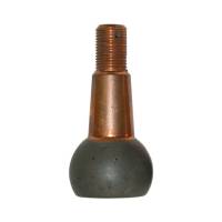Howe Ball Joint Stud - 3.000 in/ft Taper - 4.150 in Long - Plus 1.00 in Extended Length - 1.437 in Ball - 5/8-18 in Thread - Copper Plated