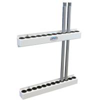 HRP Torsion Bar Rack - Wall Mount - 2-Piece - 12 Bar Capacity - White - Midget Torsion Bars