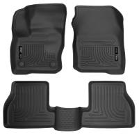 Husky Liners WeatherBeater Front/Rear Floor Liner - Black - Ford Focus 2016-18 (Pair)