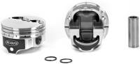 Icon Premium Forged Piston - 4.030 in Bore - 1/16 x 1/16 x 3/16 in Ring Grooves - Plus 5 cc - Small Block Mopar (Set of 8)