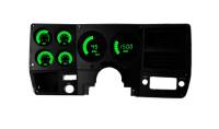 Intellitronix Bargraph Digital Gauge Cluster - Green LED - Black - GM Fullsize Truck 1973-87