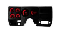Intellitronix Bargraph Digital Gauge Cluster - Red LED - Black - GM Fullsize Truck 1973-87