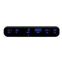 Intellitronix LED Digital Gauge Cluster - Speedometer/Tachometer/Voltmeter/Oil Pressure/Water Temperature/Fuel Level - Blue LED - Black