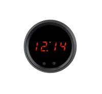 Gauges & Data Acquisition - Individual Gauges - Intellitronix - Intellitronix Clock - 2-1/16 in Diameter - Digital Display - 12-Hour Format - LED Indicator Lights - Red LED - Black Face