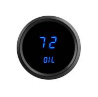 Intellitronix Digital Oil Pressure Gauge - 0-99 psi - 2-1/16 in Diameter - Black Face - Blue LED