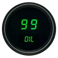 Gauges & Data Acquisition - Individual Gauges - Intellitronix - Intellitronix Digital Oil Pressure Gauge - 0-99 psi - 2-1/16 in Diameter - Black Face - Green LED