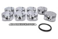 JE Pistons Dome Piston - 4.125 in Bore - 1/16 x 1/16 x 3/16 in Ring Grooves - Plus 3.30 cc - Small Block Chevy (Set of 8)