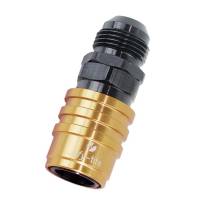 Jiffy-Tite 5000 Series Straight 12 AN Male to Quick Release Socket Quick Release Adapter - Valved - Nitrile Seal - Black
