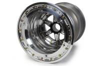 Keizer Aluminum Wheels - Keizer 42 Spline Beadlock Wheel - 15 x 17 in - 7.000 in Backspace - Polished - Sprint Car