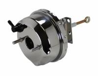 Leed Power Brake Booster - 7 in OD - Single Diaphragm - Chrome - Ford Mustang 1964-66