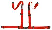 Mastercraft Trail Runner 4 Point Harness - Snap-On - 2 in Straps - Pull Down Adjust - Individual Harness - Red