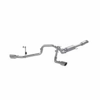 MBRP Cat Back Exhaust System - 3 in to 2-1/2 in Diameter - Dual Side Exit - Stainless - Ford Fullsize Truck 2021