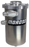 Oil Tanks and Components - Oil Tanks - Moroso Performance Products - Moroso Dry Sump Oil Tank - 6 Quart - 15 in Tall - 7 in Diameter - 16 AN Male Inlet - 12 AN Male Outlet - 16 AN O-Ring Breather Port