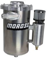 Moroso Dry Sump Oil Tank - 6 Quart - 15 in Tall - 7 in Diameter - 16 AN Male Inlet - 12 AN Male Outlet - Breather Tank