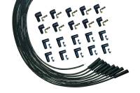 Moroso Ultra Spiral Core Spark Plug Wire Set - 8 mm - Black - Straight Plug Boots - HEI/Socket Style - Universal 8-Cylinder