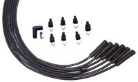 Moroso Ultra Spiral Core Spark Plug Wire Set - 8 mm - Black - Straight Plug Boots - Socket Style - Universal 6-Cylinder
