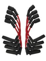 Moroso Ultra Spiral Core Spark Plug Wire Set - 7 mm - Red - 90 Degree Plug Boots - Factory Style Boots - 11.00 in Long - GM LS-Series