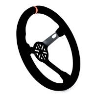MPI SimMax Stock Car Steering Wheel - 14 in Diameter - 3-1/2 in Dish - 3-Spoke - Black