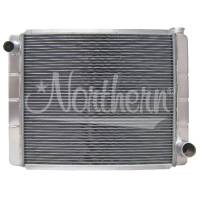Northern Race Pro Aluminum Radiator - 25.500 in W x 19 in H x 3.125 in D - Driver Side Inlet - Passenger Side Outlet
