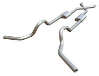 Pypes Turbo Pro Header-Back Exhaust System - Dual Side Exit - 2-1/2 in Diameter - Stainless - GM Fullsize Truck 1967-74