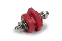 QuickCar Battery Cable Connector - Bulkhead - 12V to 16V - 1-1/4 in Diameter Hole - 3/8-16 in Stud - Red