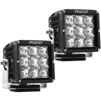 Rigid Industries - Rigid Industries D-XL PRO LED Spot Light Assembly - 68 Watts - 9 White LED - White Lens - 4 x 4 in Square - Surface Mount - Black (Pair)