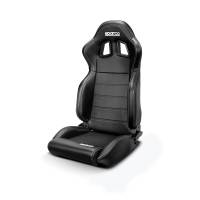 Sparco R100 Seat - Reclining - Side Bolsters - Harness Openings - Fabric - Black
