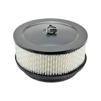 Specialty Products Air Cleaner Assembly - 6-1/2 in Round - 2-1/2 in Element - 5-1/8 in Carb Flange - Raised Base - Black