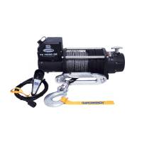 Superwinch Tiger Shark 11500 Winch - 11500 lb Capacity - Hawse Fairlead - 12 ft Remote - 3/8 in x 80 ft Synthetic Rope - 12V