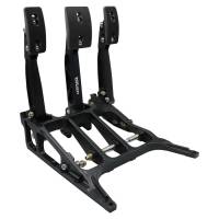 Tilton 850-Series Gas/Brake/Clutch Pedal Assembly - 4.8 to 1 to 6.1 to 1 Ratio - Forward Floor Mount - Black
