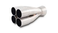 Vibrant Performance Slip-On 4 into 1 Merge Collector - 1-1/2 in Primary Tubes - 2-1/2 in Outlet - Stainless