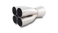 Vibrant Performance Slip-On 4 into 1 Merge Collector - 2-1/2 in Primary Tubes - 4-1/2 in Outlet - Stainless