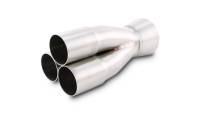 Vibrant Performance Slip-On 3 into 1 Merge Collector - 1-1/2 in Primary Tubes - 2-1/2 in Outlet - Stainless