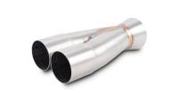 Vibrant Performance Slip-On 2 into 1 Merge Collector - 1-7/8 in Primary Tubes - 2-1/2 in Outlet - Stainless
