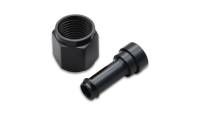 Vibrant Performance Straight 6 AN Female Swivel to 3/8 in Hose Barb Adapter - Black